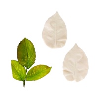 Molde texturizador de hoja rosal grande de silicona de 5,5 x 8,5 cm