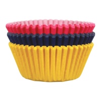 Cápsulas para cupcakes de 7 cm colores primarios - PME - 60 unidades