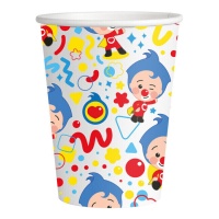 Vasos de Payaso Plim Plim de 250 ml - 8 unidades