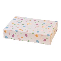 Caja de 23,5 x 16 x 5 cm de flores y huevos