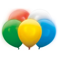 Globos de látex de 30 cm con luz surtidos - 5 unidades