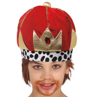 Gorro de Rey Mago con corona infantil