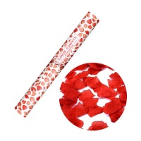 Cañón de confeti de pétalos de papel rojos de 40 cm