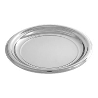 Platos de 23 cm de plástico redondos metalizados - 6 unidades