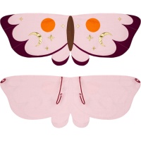Alas de mariposa de tela rosa infantil de 95 x 32 cm - PartyDeco
