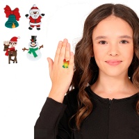 Anillo con luz de navidad de 3,5 cm - 1 unidad