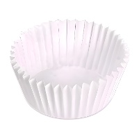 Cápsulas para cupcakes de 5,2 cm blancas - 72 unidades