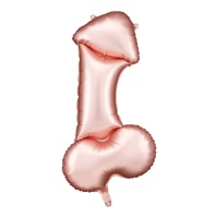 Globo de pene rosa dorado de 1,12 x 0,55 m