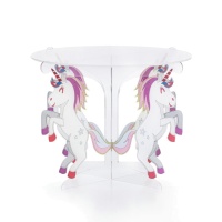 Soporte para tartas de unicornio acrílico de 25 x 15 cm