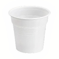 Vasos de 80 ml de plástico blanco - 100 unidades