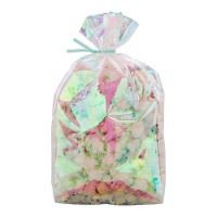 Bolsas para dulces transparentes de copos de nieve iridiscentes de 24 x 10 cm - Wilton - 10 unidades
