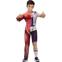 Disfraz de jugador de Fútbol zombie para niño