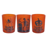 Vasos de de 6 x 5 cm chupito de Halloween - 3 unidades