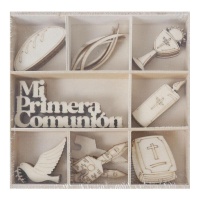 Figuras de madera troquelada de Comunión - 40 unidades