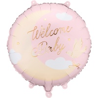 Globo de corazón Welcome Baby de 35 cm