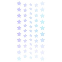 Pegatinas de formas de estrellas iridiscentes - 4 hojas