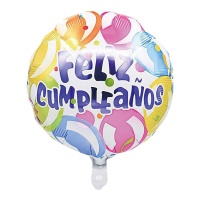 Globo redondo Feliz Cumpleaños Globos de 45 cm