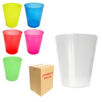 Vasos de 500 ml de plástico colores ancho - 384 unidades