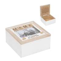 Caja con porta fotos Mamá de 20 x 20 x 10 cm