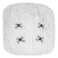 Telaraña de 50 gr blanca con arañas