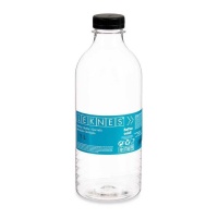 Botella de 1 L de plástico transparente