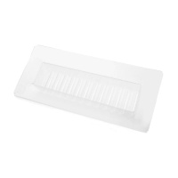 Molde de plástico para turrón y chocolate de ondas pequeñas de 14 x 3,3 x 2,5 cm