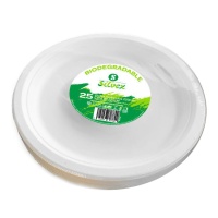 Platos de 25 cm de caña de azúcar - 25 unidades