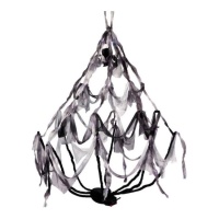 Lámpara araña negra con luz lila de 50 x 80 cm
