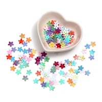 Lentejuelas de flores de 1 cm - 5 gr