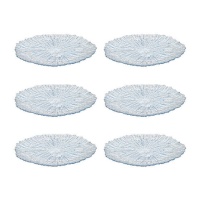 Plato bajo de cristal azul de 32 cm - Vivalto - 6 unidades