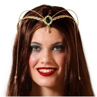 Diadema medieval dorada con detalle