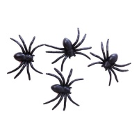 Araña de 7 cm de plástico - 4 unidades