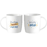 Taza de 350 ml Contigo hasta el infinito y más allá - 2 unidades