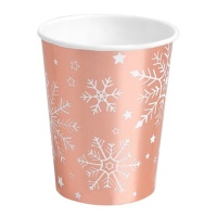 Vasos de 270 ml de Rose Gold Snow - 6 unidades