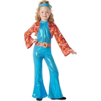 Disfraz de estilo disco azul cielo para niña
