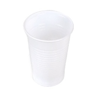 Vasos de 200 ml de plástico blanco - 40 unidades