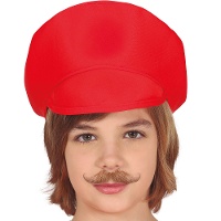 Gorra fontanero roja infantil