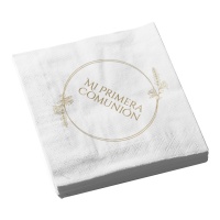 Servilletas de Mi Primera Comunión Trigo - 8 unidades