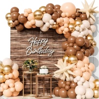 Kit de globos retro tierra y oro - 100 piezas