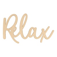 Figura de madera palabra Relax - 1 unidad