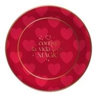 Platos de Amor de 23 cm - 6 unidades