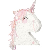 Piñata 3D de cabeza de Unicornio de 41 x 48 cm