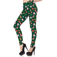 Leggins navideño verde con Papá Noel
