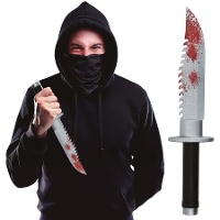 Machete ensangrentado de 33 cm