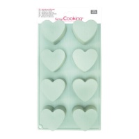 Molde de corazones de silicona - Scrapcooking - 8 cavidades