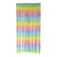 Cortina de 2 x 1 m multicolor pastel