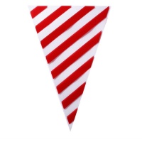 Manga pastelera de 30 cm desechables bastón navideño - PME - 12 unidades