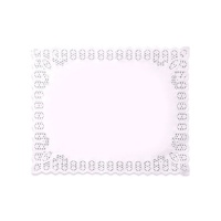 Blonda de 41 x 34 cm rectangular de papel blanco - 5 unidades