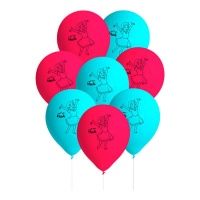Globos de látex de Heidi de 27 cm - 8 unidades