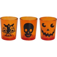 Vasos de 6,5 x 5 cm chupito Halloween - 3 unidades